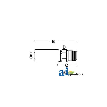 A & I Products (HC-M-BSPT) Male BSP Taper Pipe - Rigid - Straight 3" x5" x1" A-M-BSPT-06-08